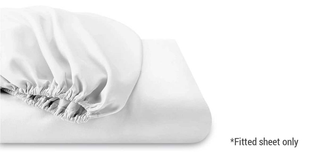 close up of fitted sheet